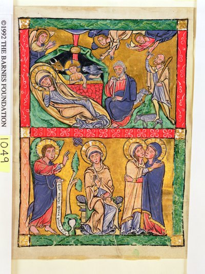 Birth of Christ, Annunciation and Visitation by German School